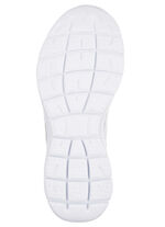 SKECHERS, sportliche Damen-Sneaker, mit Nappaleder-Besätzen WEISS-SILBER